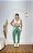 Conjunto Legging Flex+Top Cor Verde Oliva+Branco - Imagem 2