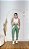 Conjunto Legging Flex+Top Cor Verde Oliva+Branco - Imagem 1