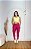 Conjunto Legging Força+Top Cor Rosa Fuschia+Amarelo Manteiga - Imagem 1