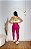 Conjunto Legging Força+Top Cor Rosa Fuschia+Amarelo Manteiga - Imagem 2