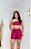 Conjunto Desempenho Short+Top Cor Rosa Fuschia+Amarelo Manteiga - Imagem 4