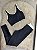 Conjunto Estilo Legging+Top Cor Preto +Off - Imagem 1