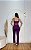 Conjunto Flare Legging+Top Alça Reta Cor Roxo Uva - Imagem 4
