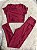 Conjunto Atitude Legging Bolso+Top Cor Marsala - Imagem 1