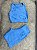 Conjunto Corrida Canelado Short Bolso+Top Cor Azul Celeste - Imagem 1