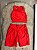 Conjunto Corrida Canelado Short Bolso+Top Cor Laranja Forte - Imagem 1
