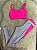 Conjunto Legging Vivo+Top Alça Reta Cor Prata+Rosa Neon - Imagem 1