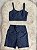 Conjunto Camilla Canelado Short Crossfit+Top Cor Preto - Imagem 1
