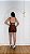 Conjunto Camilla Canelado Short Crossfit+Top Cor Marrom - Imagem 2