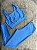Conjunto Laycy Legging Canelado Poliamida+Top Cor Azul Celeste - Imagem 1