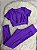 Conjunto Atitude Legging Canelado Poliamida+Top Cor Roxo Amora - Imagem 1