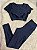 Conjunto Atitude Legging Canelado Poliamida+Top Cor Preto - Imagem 1