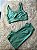 Conjunto Short Meia Coxa+ Top Clarisse Cor Verde Oliva - Imagem 1