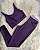 Conjunto Estilo Legging Canelado Poliamida+Top Cor Açai+Orquidea - Imagem 1