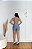 Conjunto Short Meia Coxa+ Top Alça Reta Cor Cinza Claro - Imagem 3