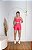 Conjunto Short Meia Coxa+ Top Alça Reta Cor Coral - Imagem 1