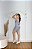 Conjunto Short Meia Coxa+ Top Clarisse Cor Cinza Claro - Imagem 2