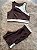 Conjunto Desempenho Short+Top Cor Marrom+Off - Imagem 1