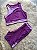 Conjunto Desempenho Short+Top Cor Roxo Uva+Orquidea - Imagem 1