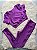 Conjunto Atitude Legging Bolso+Top Cor Roxo Uva - Imagem 1