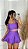 Conjunto Short e Saia+ Top Alça Reta Cor Roxo Amora - Imagem 1