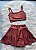 Conjunto Short e Saia+ Top Alça Reta Cor Cobre - Imagem 1