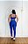 Conjunto Legging Bolso+Top Alça Reta Cor Azul Royal - Imagem 3