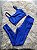 Conjunto Legging Bolso+Top Alça Reta Cor Azul Royal - Imagem 1