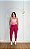 Conjunto Isis Legging+ Top Cor Rosa Fuschia+Rosa BB - Imagem 3