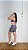 Conjunto Ana Short+ Top Bicolor Cor Cinza+Rosa BB - Imagem 1