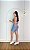 Conjunto Ana Short+ Top Bicolor Cor Azul Claro+Rosa BB - Imagem 1
