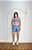 Conjunto Ana Short+ Top Bicolor Cor Azul Claro+Rosa BB - Imagem 3