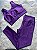 Conjunto Legging Básica Plus Size+ Top Alça Larga Cor Roxo Uva - Imagem 1