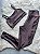 Conjunto Legging Bolso+Top Alça Reta Cor Marrom - Imagem 1