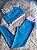 Conjunto Tamires Legging+Top Bicolor Cor Verde Petróleo+Rosa BB - Imagem 2