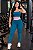 Conjunto Tamires Legging+Top Bicolor Cor Verde Petróleo+Rosa BB - Imagem 1