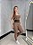 Conjunto Tamires Legging+Top Bicolor Cor Capuccino+Preto - Imagem 1