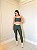 Conjunto Tamires Legging+Top Bicolor Cor Verde Militar+Areia - Imagem 3