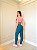 Conjunto Maria Legging+Top Bicolor Cor Verde Petroléo+Rosa BB - Imagem 2