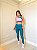 Conjunto Maria Legging+Top Bicolor Cor Verde Petroléo+Rosa BB - Imagem 3