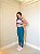 Conjunto Maria Legging+Top Bicolor Cor Verde Petroléo+Rosa BB - Imagem 1