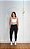 Conjunto Isis Legging+ Top Cor Preto+Branco - Imagem 1