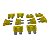 Kit com 10 Fusíveis Lamina Amarelo 20A - Cód.6747 - Imagem 2
