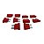 Kit com 10 Fusíveis Lamina Vermelho 10A - Cód.6749 - Imagem 2