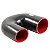 Mangueira Silicone Preto Pressurização U 3"x 2 1/2" Cód.8335 - Imagem 4