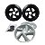 Kit Roda+calota plastica HLX2100 cortador de grama 2 Un - Imagem 5