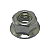 PORCA DO SABRE SEXTAVADA C/FLANGE 8MM HQ61/268/272/VSL450/VSL550/VS620/VOLANTE VR430P/VR430H/VPS520 - Imagem 1