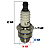 Kit 3 Velas de Ignição Curta Motosserras Roçadeiras Motor 2 Tempos - Imagem 3