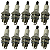 Kit 10 Velas de Ignição Curta Motosserras Roçadeiras Motor 2 Tempos - Imagem 1