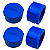 KIT 4 Un TAMPAO PLASTICO TRANSFERIDOR SULINOX C/ ROSCA 1 AZUL - Imagem 1